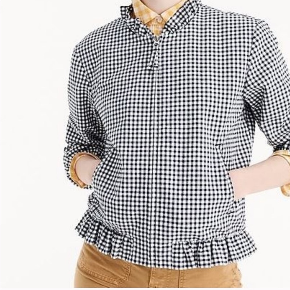 J Crew Gingham Jacket - image 2